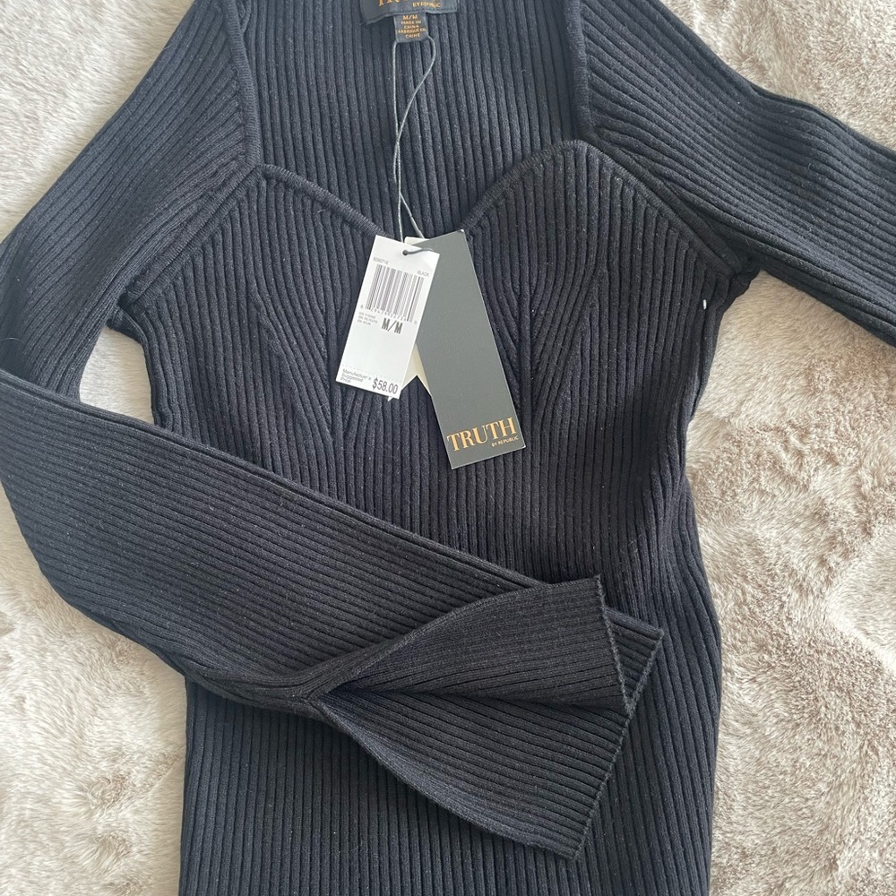 Sweetheart black long sleeve
